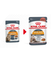 Royal Canin Hair&Skin консервы для кошек для поддержания красоты шерсти кусочки в соусе 85г