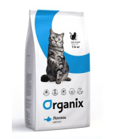 Organix Корм для кошек с чувствительной кожей, со свежим лососем