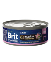 Brit Premium by Nature консервы с мясом индейки и семенами чиа для кошек 100г