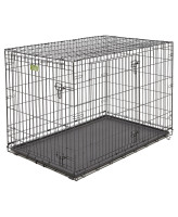MidWest Клетка для собак iCrate 2 двери, черная 124х79х82h см