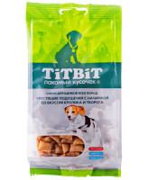TiTBiT Хрустящие подушечки для щенков с начинкой со вкусом кролика и творога 95г