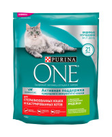 Purina ONE корм для стерилизованных кошек с индейкой