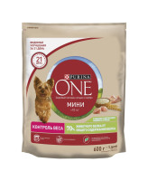 Purina ONE МИНИ корм для собак мелких пород Контроль веса с индейкой и рисом