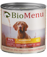 BioMenu консервы для собак с Индейкой 750г