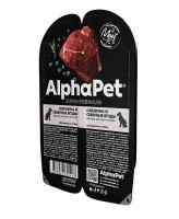 AlphaPet Superpremium Консервы для собак мясные кусочки в соусе Оленина и северные ягоды 100г