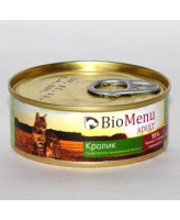 BioMenu консервы для кошек паштет с Кроликом 100г