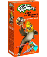 Веселый попугай Корм для средних попугаев Отборное зерно 450г
