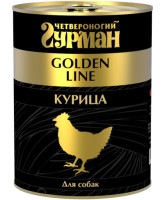 Четвероногий Гурман Golden Line консервы для собак Курица натуральная в желе 340г