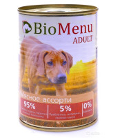 BioMenu консервы для собак Мясное ассорти 410г