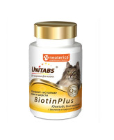 Unitabs BiotinPlus Витамины для кошек с биотином и таурином 120таб.