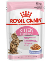 Royal Canin Kitten Sterilised консервы для кастрированных котят до 12мес. кусочки в желе 85г