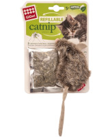 GiGwi Игрушка для кошек Мышка с кошачьей мятой (+3 пакетика мяты)