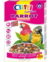Cliffi Корм для крупных попугаев с ягодами фрутти и орехами Parrot 500г