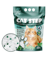 CAT STEP Crystal Fresh Mint Силикагелевый наполнитель с ароматом мяты 3,8л 1,81кг