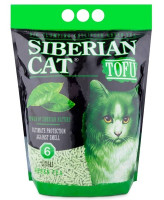 Сибирская кошка Комкующийся наполнитель Тофу Зеленый чай 6л 2,8кг