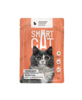 Smart Cat консервы для кошек и котят Кусочки индейки в нежном соусе, 85г пауч