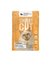 Smart Cat консервы для кошек и котят Кусочки курочки с тыквой в нежном соусе, 85г пауч
