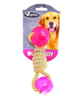 Papillon Игрушка для собак Плетеная веревка с двумя шариками 17 см 100-110г