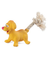 Triol Игрушка для собак мелких пород латексная Собачка с веревкой MINI DOGS 8,5/18см