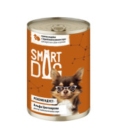 Smart Dog консервы для собак и щенков кусочки Индейки с перепелкой в нежном соусе